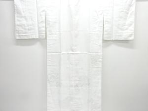 未使用品　流水に草花模様織出し単衣長襦袢